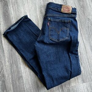 *Imperfect* Levi's 505 Straight Leg Dark Wash Size 8S